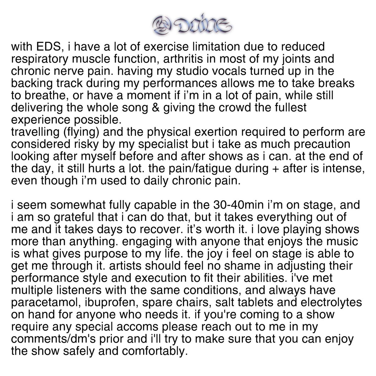 notdaine's tweet photo. On disability + performing
thank you ✧ https://t.co/nP1Y0R1ou7