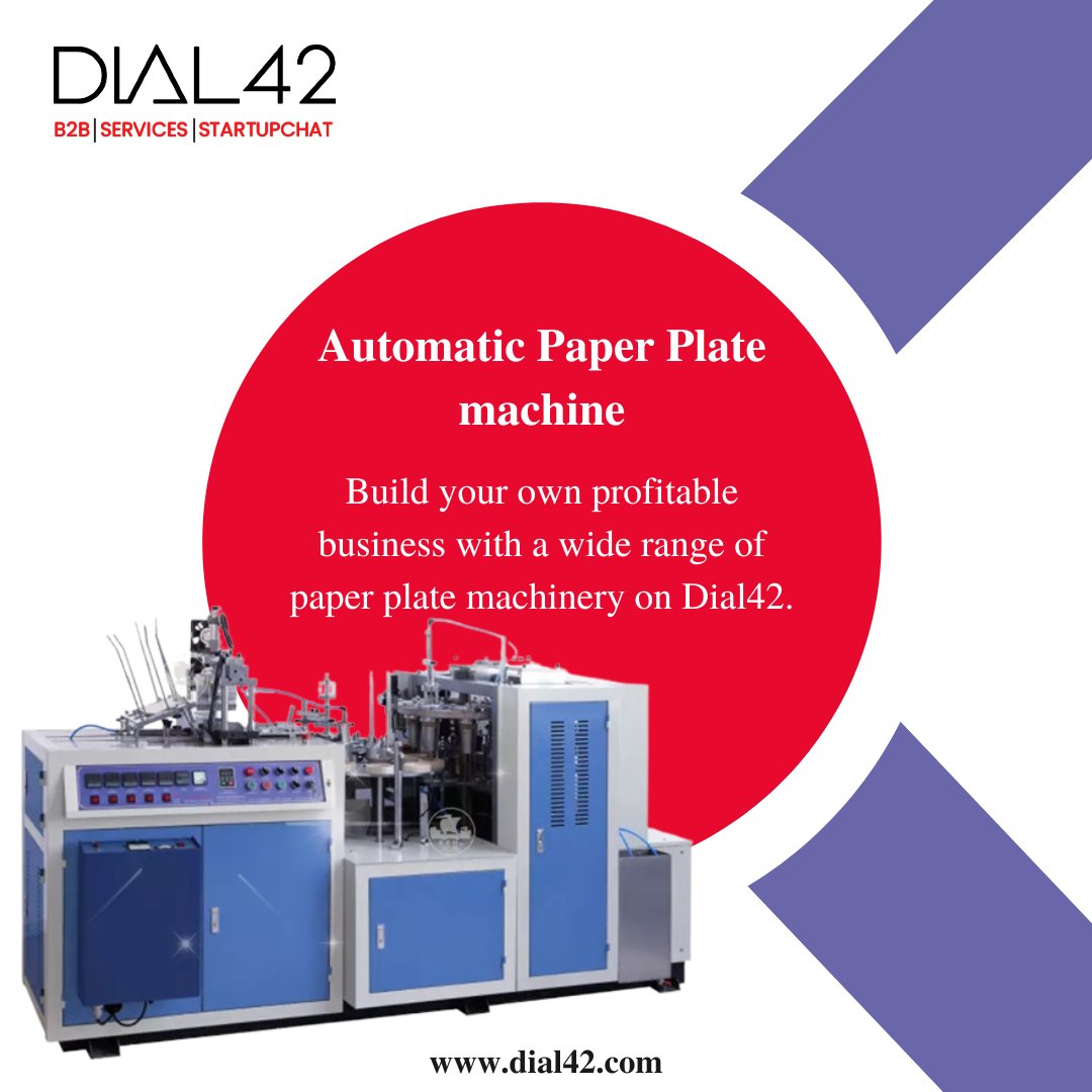 dial__42's tweet photo. Dial42 brings you the most advanced industrial-grade Automatic Paper Plate machines that produce superior quality paper plates which are not only biodegradable, but also cuts down carbon footprint by reducing the  waste generation.

#dial42 #b2b #sales #marketing #b2bsales https://t.co/96sHCzChPE
