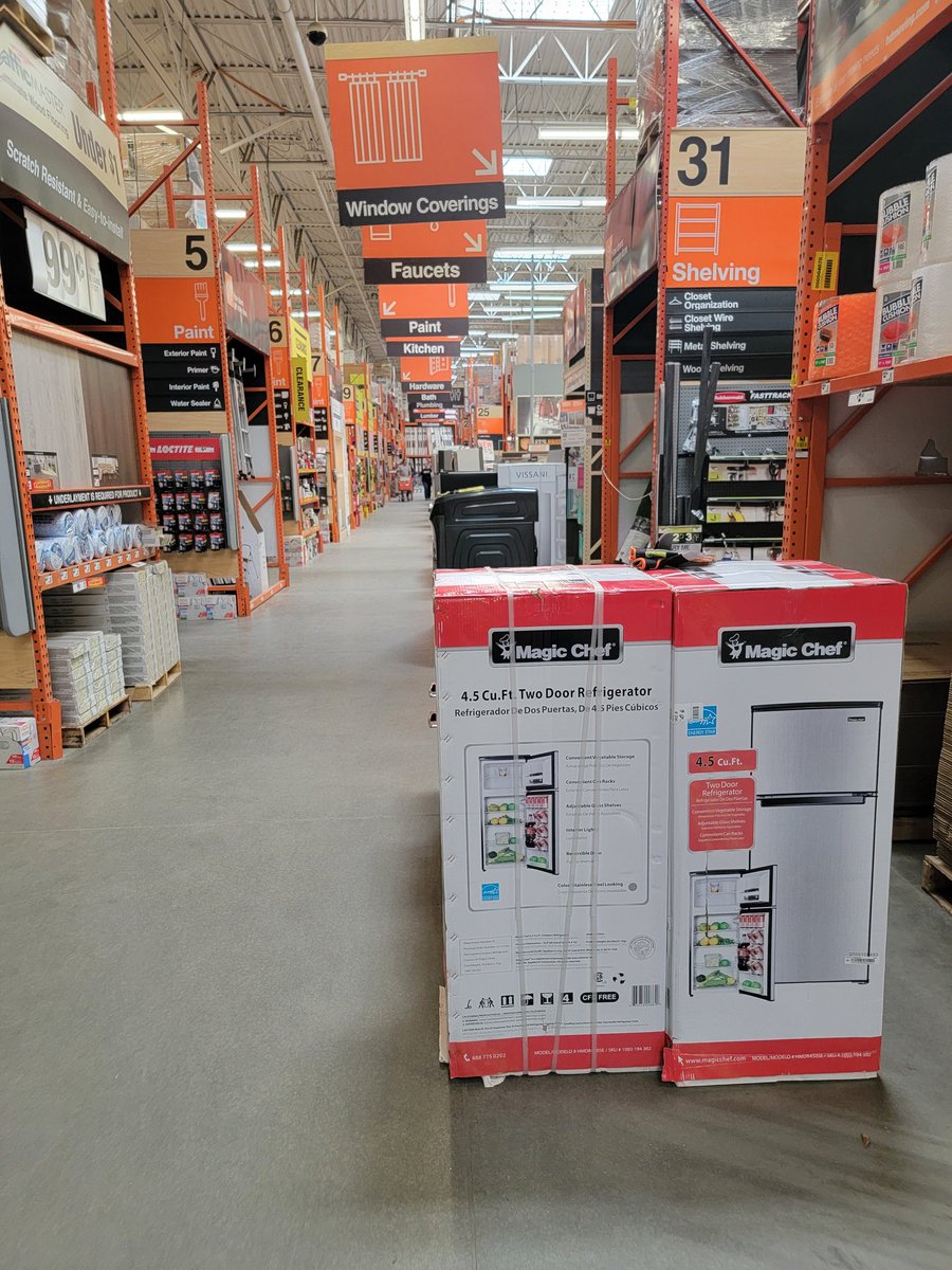 MichaelCMetal's tweet photo. @HomeDepot why is this okay?  You have huge aisles, but they are filled with merchandise.  There's gotta be an #ada issue here or something. https://t.co/nCo2uFaraZ