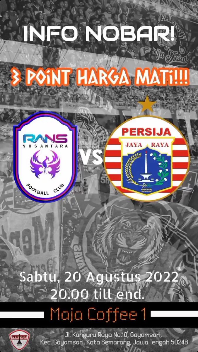 jak_semarang's tweet photo. Yoo ayoo merapat ke nobar Jak Semarang.
📍 Maja Coffee 

#PersijaDay https://t.co/JzyJXm3EVD