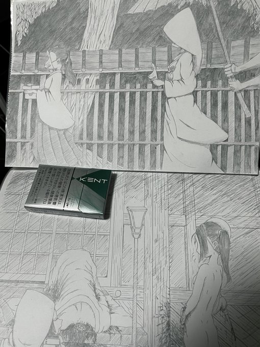 çŽ7幎åã®ã€ã©ã¹ãæãå§ããé ã®ã¢ããã°åçš¿ãåºãŠãããã§ããã©ã
æçš¿ãããã®ã¯pixivã«ãããŸã
åœæA4ã³ããŒçšçŽãã£ã±ãã«0.5mmãš0.3mmã®ã·ã£ãŒãã³ã䜿ãåããŠæžã殎ã£ãŠããã§ããã©ãä»èãããšèŠè¡ã§ãããâŠ