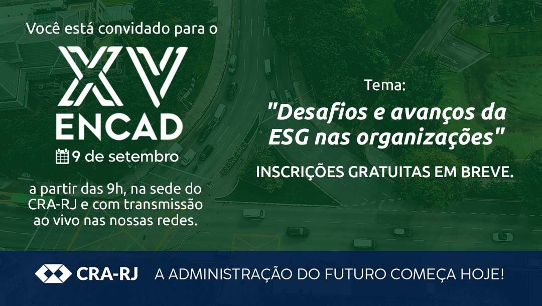 crarj's tweet photo. 📍Prepare-se para o maior evento de Administração do ano!📍
O XV Encad vem aí!
👀Fique atento à abertura das inscrições para não perder sua vaga.
🤩Evento gratuito.
#XVencad #administração #gestao #ESG #9desetembro https://t.co/kVVAf81M2A