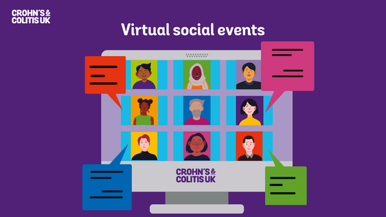 CrohnsColitisUK's tweet photo. Join us at a virtual social event! The events are a chance to chat, share experiences and potentially learn from others affected by Crohn's or Colitis. You can attend any event, no matter where in the UK you are. 

Find out more, or join an event: https://t.co/tod9CYzH6y https://t.co/1yqRNfW2dm