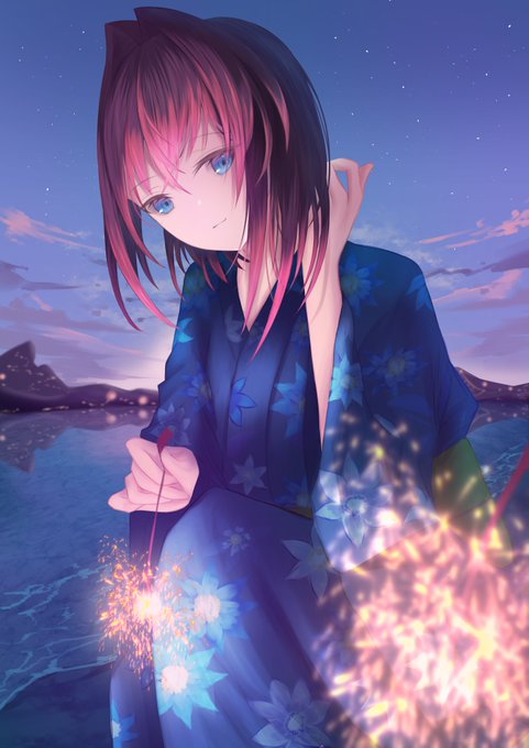 「blue eyes starry sky」 illustration images(Latest)｜21pages