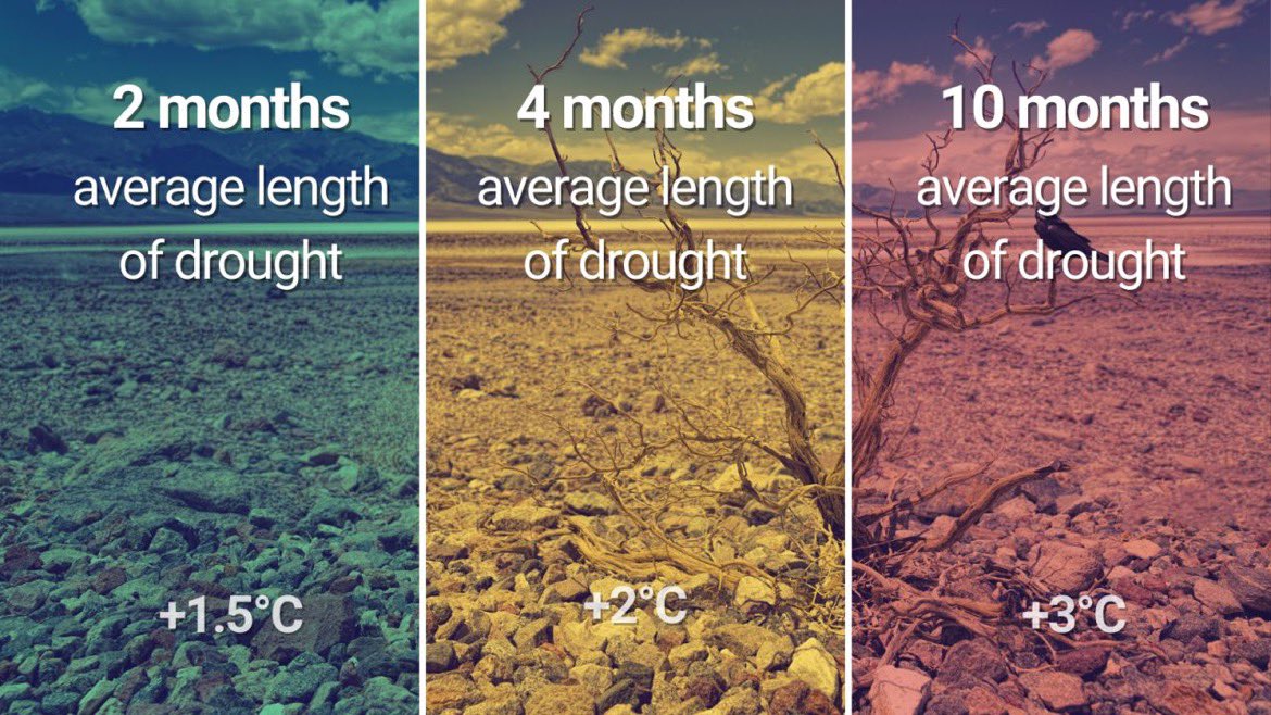 climate_mission's tweet photo. Every bit of temperature rising matters. Our policies and climate actions are falling short of meeting the 1.5-degree goal. #europe #drought #fire #climate #nature #Flood #ClimateEmergency #ClimateAction https://t.co/8TehsYVsao