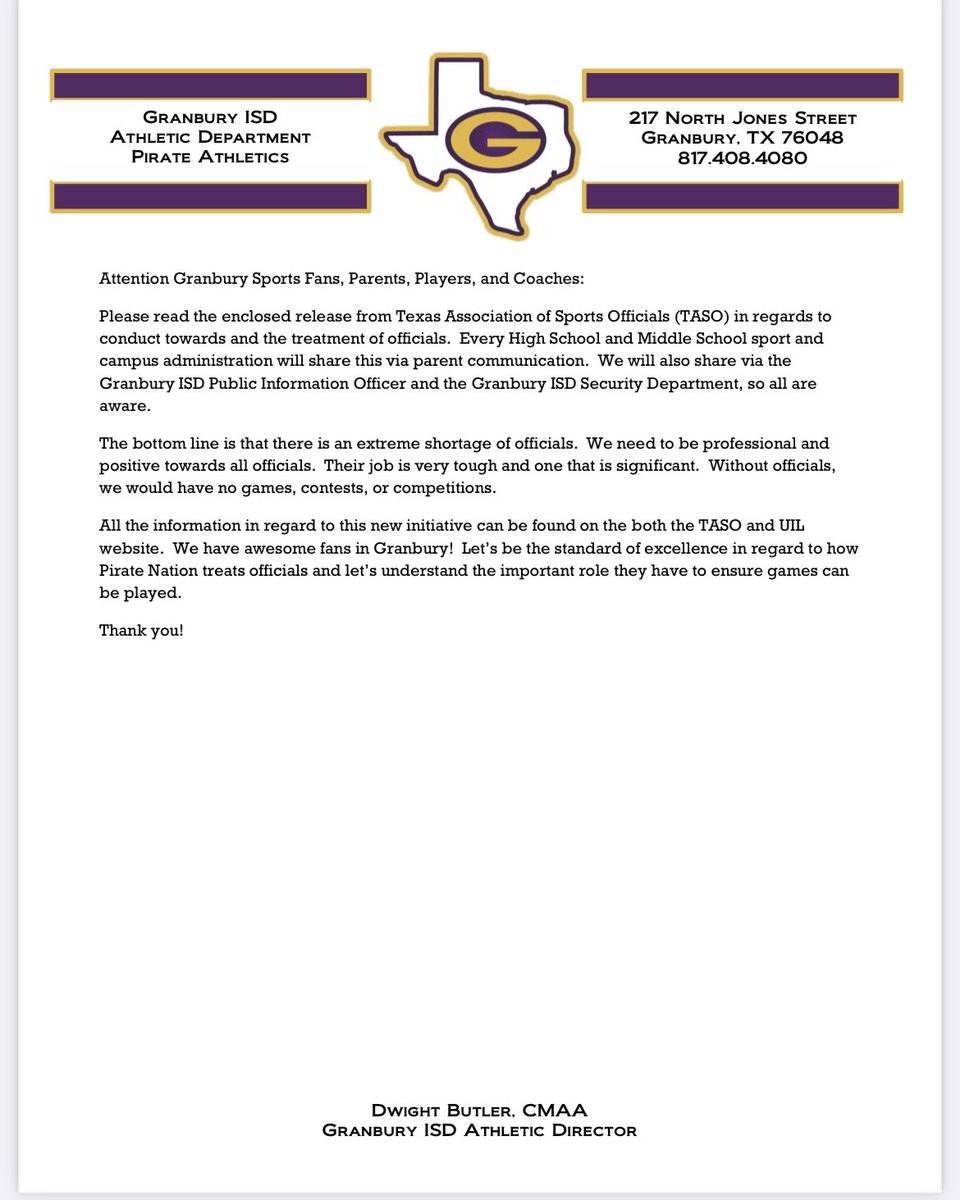 Granbury Pirate Football tweet media