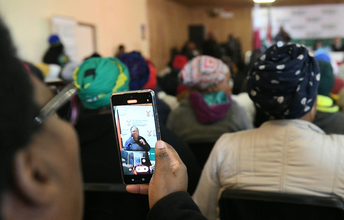 DIRCO_ZA's tweet photo. PHOTOS | Minister Naledi Pandor interact with Khayamandi Community on Gender-Based Violence.
Working together we can end the culture of silence and create safer society for women and children.
Let's stand and take action against Gender-Based Violence!
#EndGBV
#DIRCOPPP https://t.co/uZmYbOdlBQ