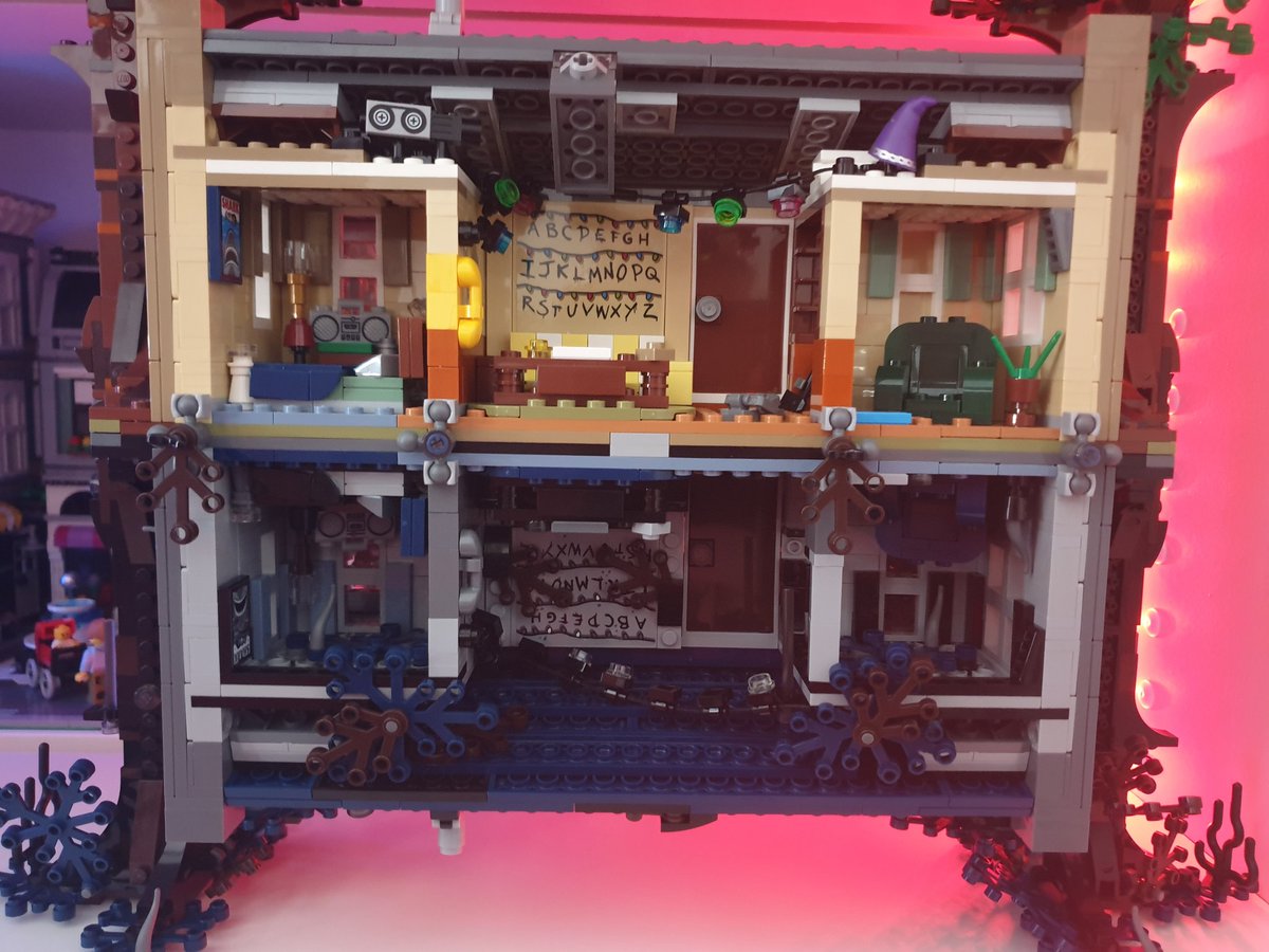 privateZaorski's tweet photo. The Boy finished #StrangerThings @LEGO_Group set. Definitely one of the more challenging builds we've ever seen.
Flipping the Upside-Down upside-down (or the right way up) to attach it beneath the Hawkins house was... nerve-wracking. 😱🤣
@EduFansOfLego #AFOL #EFOL https://t.co/UUkqMryp3K