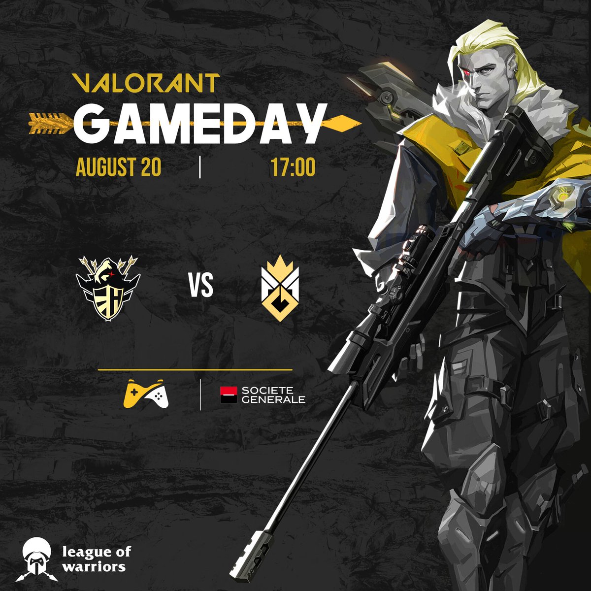 EldHunters's tweet photo. 🛡️ GAME DAY 🛡️

👑 The game of today !

🏆 .SoGé Summer Cup tournament.
⚔️ .Against @Team2G_MA
🗺 .BO3
🕣 .At 17:00 PM

❤️ Your support is always needed!

#ELDFTW #ELD https://t.co/igReK7uPmx