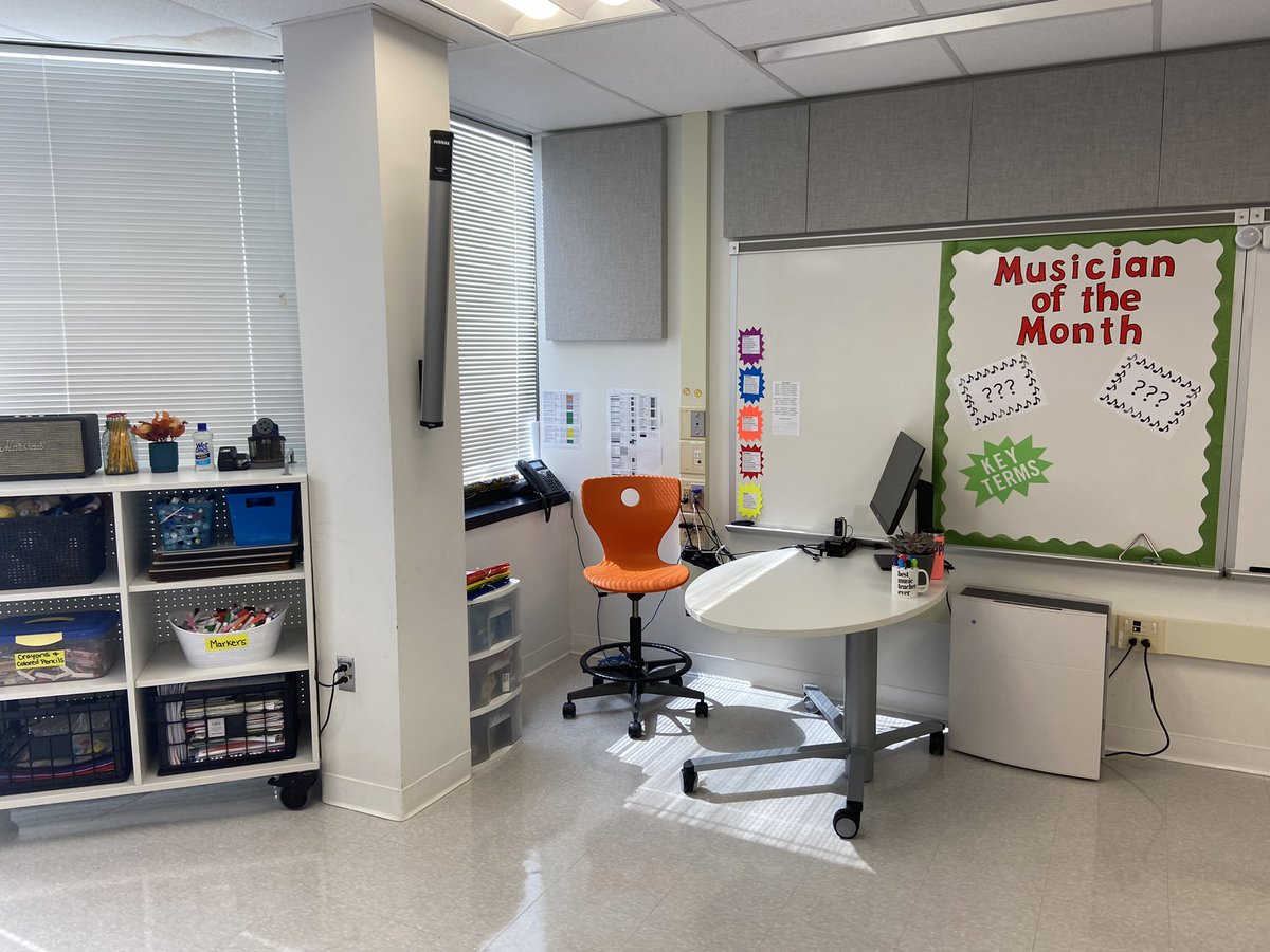 MrsHMusicRoom's tweet photo. New classroom this year! Excited to start at Bailey’s Upper Elementary School for the Arts &amp; Sciences 👏🏻 🎶 💕 🎼 😁 https://t.co/z0SvmNQKCZ