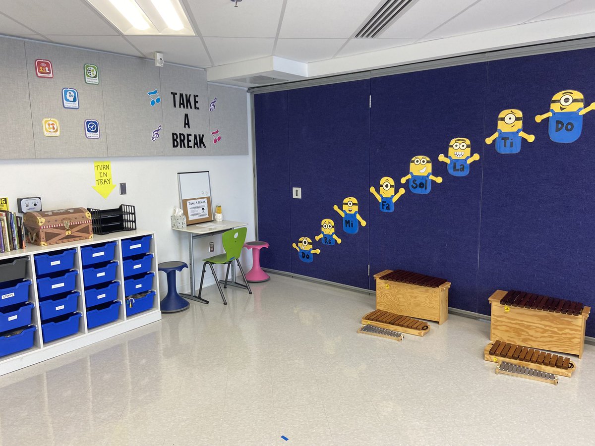 MrsHMusicRoom's tweet photo. New classroom this year! Excited to start at Bailey’s Upper Elementary School for the Arts &amp; Sciences 👏🏻 🎶 💕 🎼 😁 https://t.co/z0SvmNQKCZ
