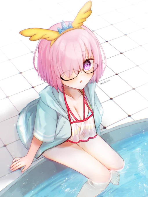 マシュとプールデートしたい… #FGO 
