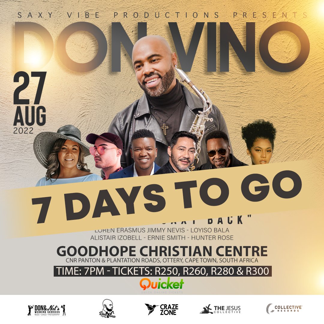 1 WEEK TO GO!!!! Get your tickets now!!!!quicket.co.za/events/178423-…