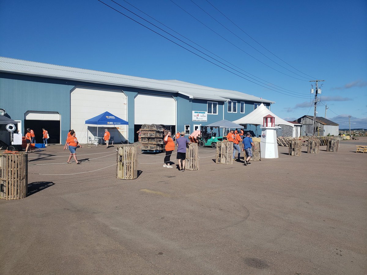 Things taking shape in Little Harbour for today's #harbourwars fundraiser for Cape Breton cancer patient care fund. #littleharbour #richmondcounty