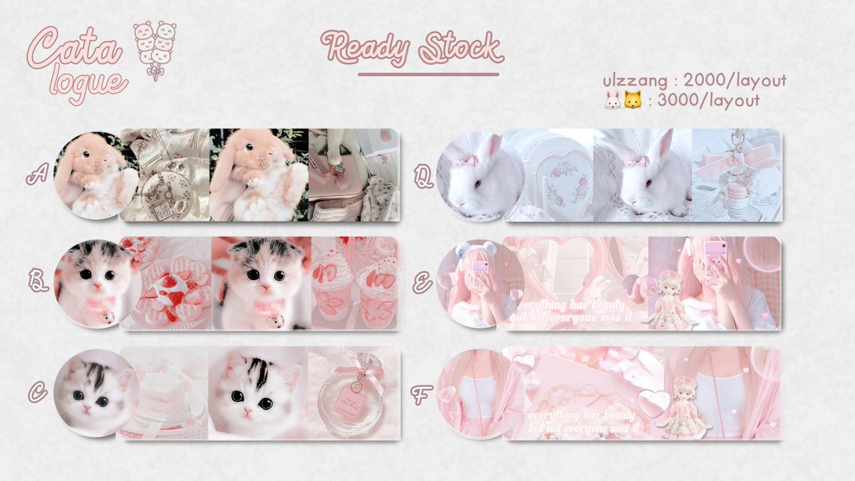 help rt kalo masuk ht, terima kasih 🙏🏻

wts layout ready stock moodboard faceless ulzzang, kucing &amp; kelinci. mari jajan sebelum jajan dilarang 🧡

💰 2000-30OO/layout
💳 dana-spay-qris

#zonaba #zonauang
