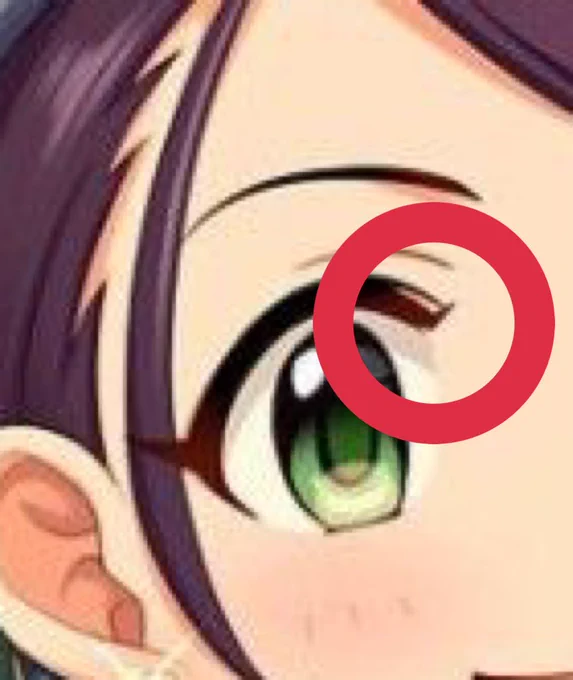 アイドルを初めて描くとき「ここってこんな風になってんだ。案外よく見てないもんだなあ」ってなること結構多いんだけど、大和亜季の場合「目頭側のまつ毛」でした。 