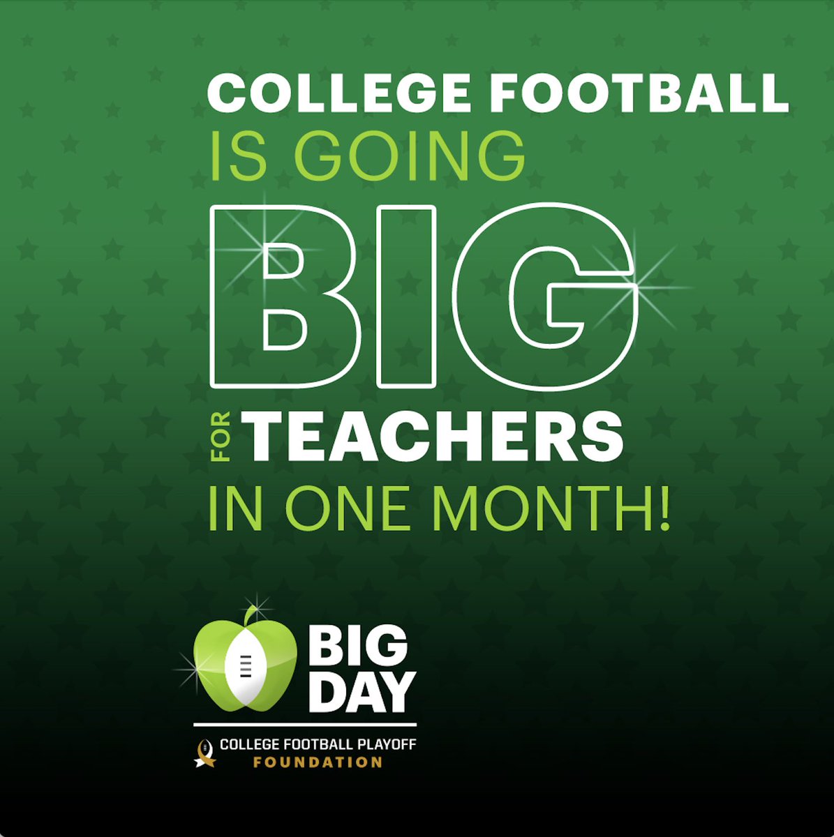 ✨One More Month! ✨

On September 20, we have our third annual #BigDayforTeachers! 

The countdown is on, and we cannot wait to celebrate amazing educators on the Big Day!
