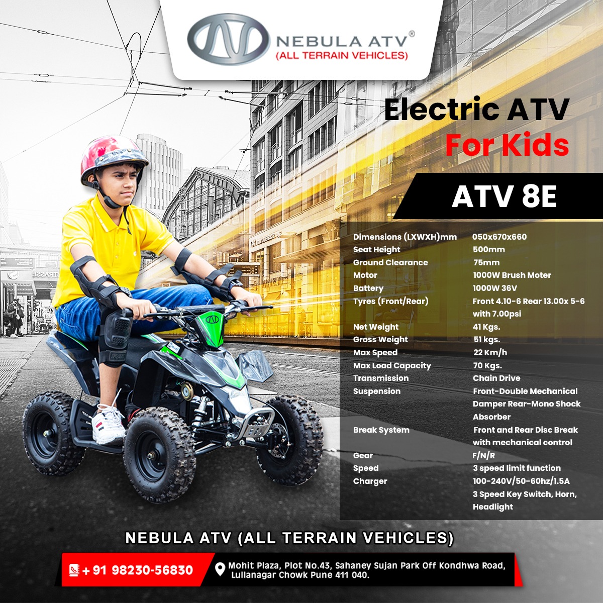 Electric ATV for kids 
ATV 8E
Instagram : nebulaexports6
Facebook : Nebula Exports
For More Queries Contact us @ +91 98230 56830
#PUNE #atv #india #electricatv #chargeable #kids #speed