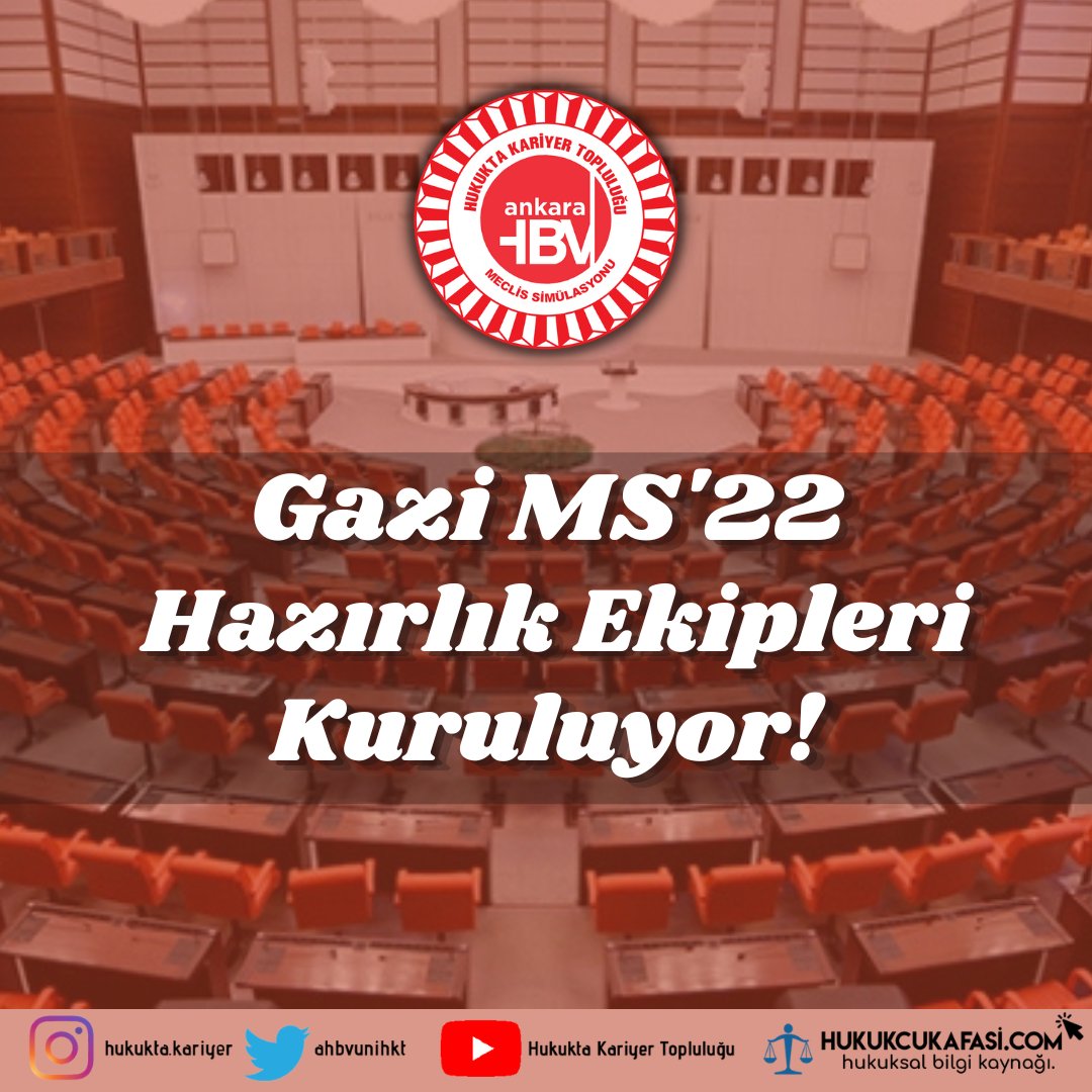Hukukta Kariyer Topluluğu olarak bu yıl 4. yasama yılını düzenleyeceğimiz Meclis Simülasyonu etkinliğimizin hazırlık sürecine başlamış bulunmaktayız.

Bu süreçte hazırlık ekiplerimize dahil olarak etkinliğimizin daha verimli ve eğlenceli geçmesini sağlayabilirsiniz :)