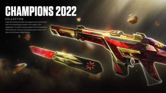 ⚡️SORTEO  Pack Valorant Champions 2022⚡️

- Follow <a href="/Bengall14/">Bengall</a> 
- RT y Like
- Tag 2 friends
Finaliza el 07/09/2022

💠Suerte a todos💠