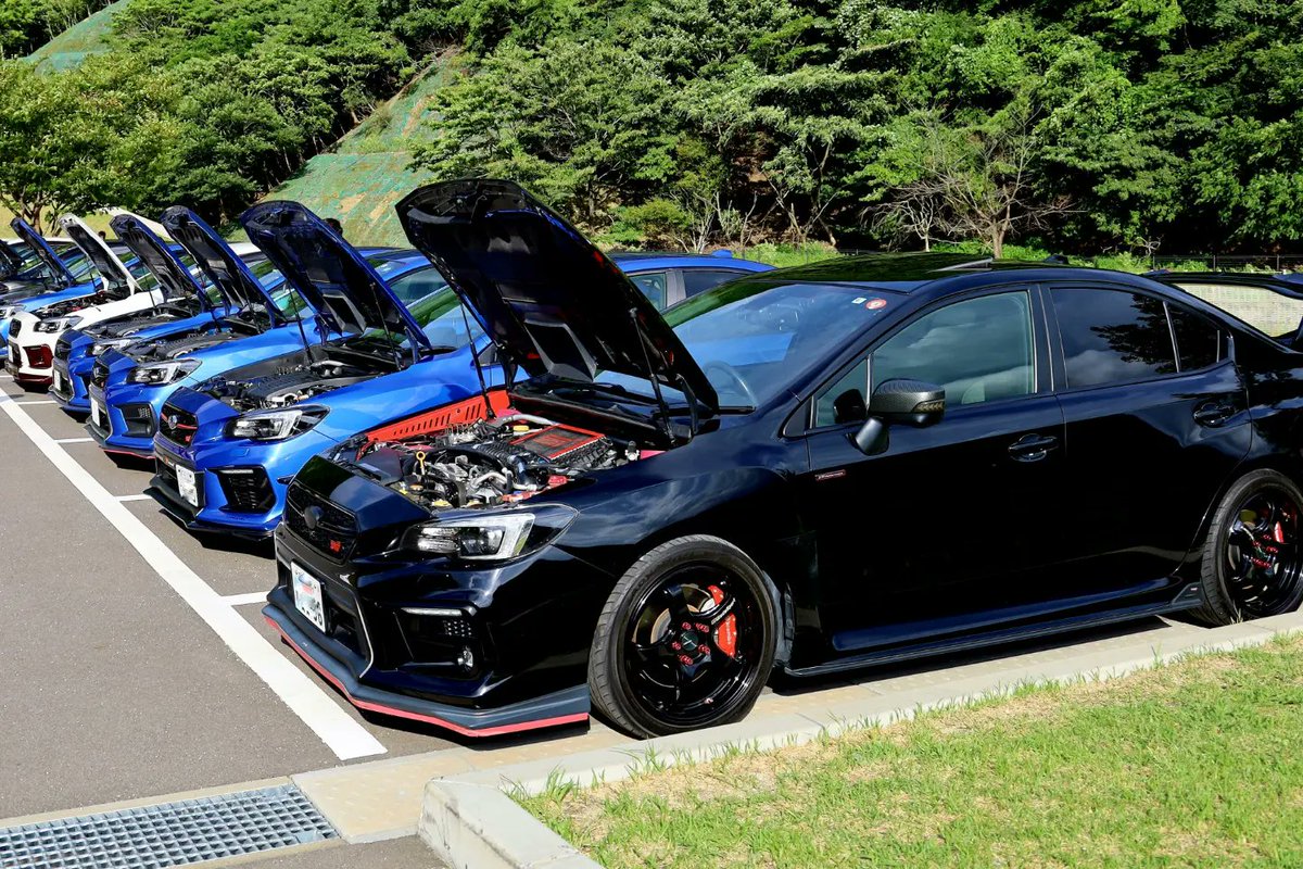 japan_pan_wrx's tweet photo. 今回もまた暑かった~😅
だけど日陰だと風も吹いてて凌ぎやすかった✌️
#subaru #wrx #sti #s4 #va #インプ #subie
#invidia #wedsports #advan #subispeed #subispeedme #olm #subievibe #kyoei #leggduraracing #el53 #オフ会 https://t.co/evX5mozXyA