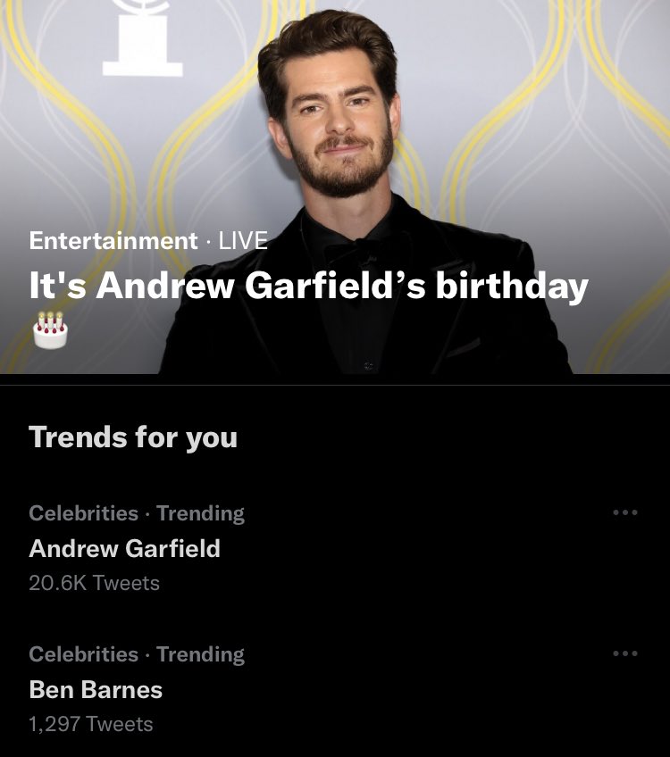Happy birthday to my favorite dilfs andrew garfield and ben barnes     