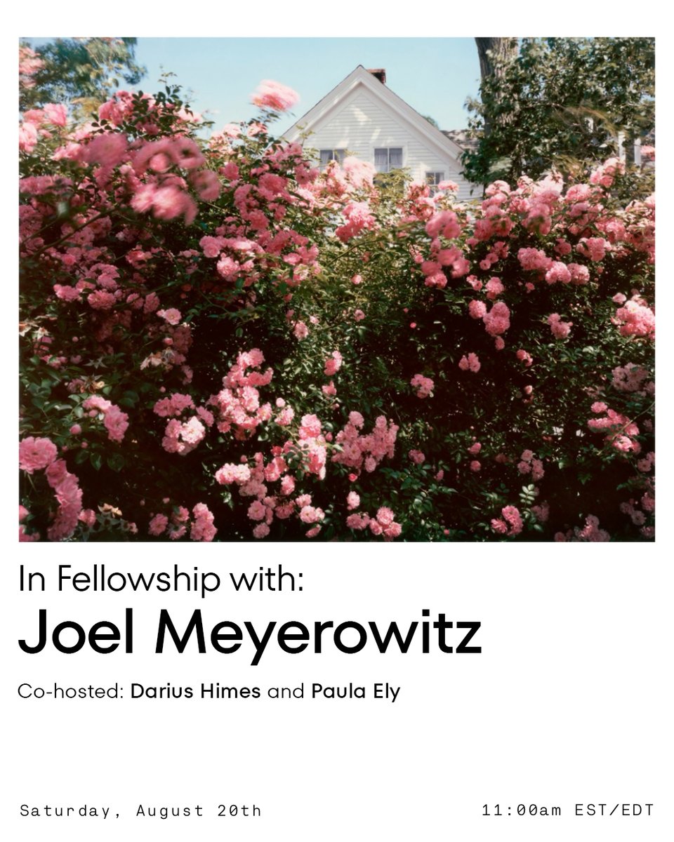 fellowshiptrust's tweet photo. 🎙Join us today at 11 am EST for a space with Joel Meyerowitz, co-hosted by @dariushimes and @PaulaAEly. 

We’ll talk about his iconic body of work, Cape Light, and his entry into NFT publishing with Fellowship.
🔗 https://t.co/luWMUQltxg https://t.co/1SjqF8jxDO