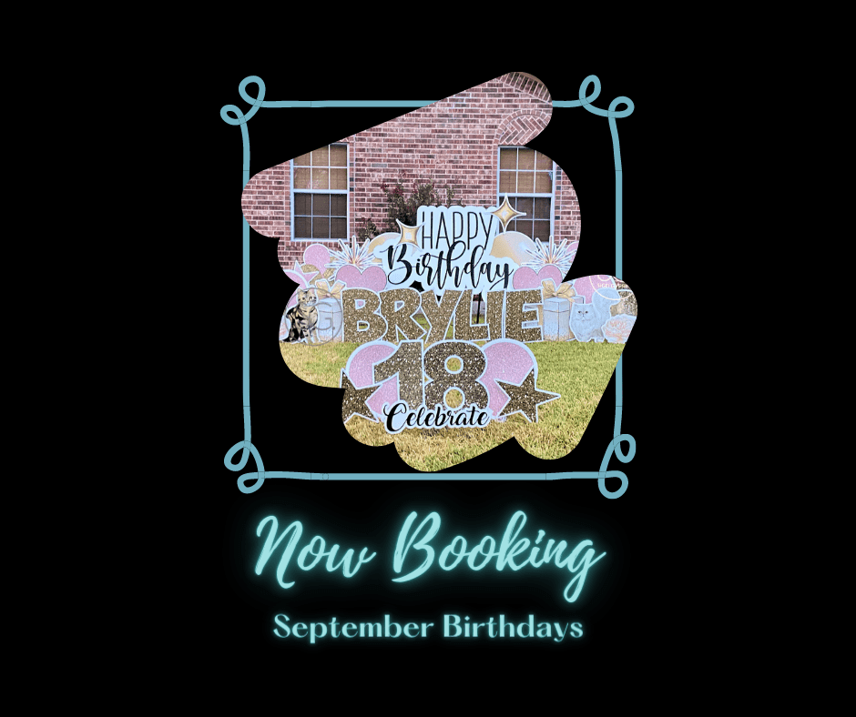 SignGypsiesWest's tweet photo. It’s almost September (what?!) - have you booked your birthday yard display to celebrate? 

#sg #signgypsies #readysetcelebrate #yarddisplays #yardgreetings #yardsigns #happybirthday #celebrateeverything https://t.co/HKlhNRmFdD