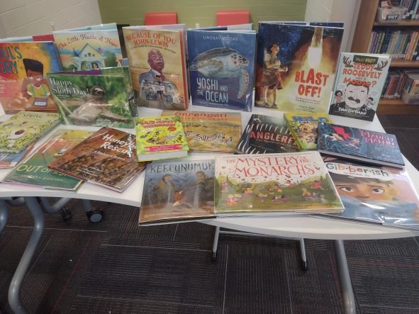 A new school year means lovely new books <a href="/stonypointschl/">Stony Point</a> #library! Thank you PTO for our wonderful <a href="/JrLibraryGuild/">Junior Library Guild</a> books, the children will love them! #gratitude #librarylife #acpslibs <a href="/MaureenMJensen/">Maureen Jensen</a> <a href="/Gatelytweets/">Paula M. Gately</a> <a href="/mrsemilyfleming/">Emily Fleming</a>