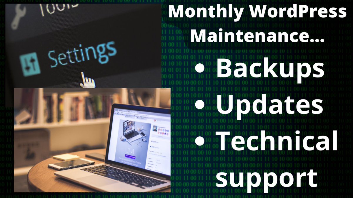Simon Pittman (@libraryplayer) on Twitter photo Looking for help with your WordPress website?
I offer a monthly maintenance service.
I'll help you with any technical issues, backups & install updates.
So you can focus on your content!
Contact me to discuss further - simon@libraryplayer.co.uk
#bizhour #smallbiz #uksopro Looking for help with your WordPress website?
I offer a monthly maintenance service.
I'll help you with any technical issues, backups & install updates.
So you can focus on your content!
Contact me to discuss further - simon@libraryplayer.co.uk
#bizhour #smallbiz #uksopro