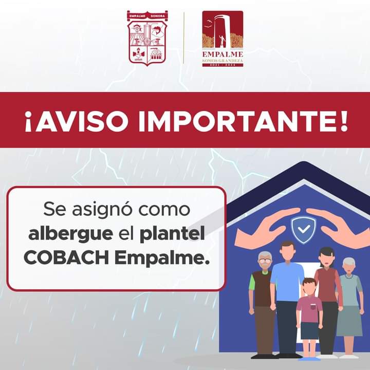 En estos momentos se encuentra personal de auxilio evacuando a los residentes de Bellavista y Pesqueira. 

Se solicita la colaboración de la ciudadanía afectada para poder trasladarlas al albergue instalado en Cobach-Empalme, en la colonia Libertad.