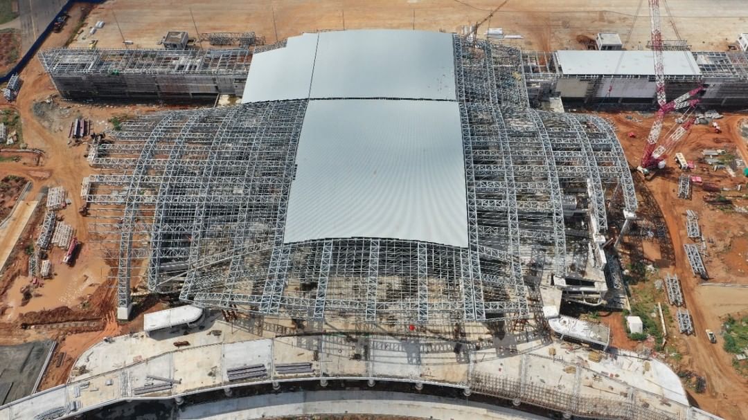 cbdhage's tweet photo. #Trichy Airport New Terminal construction progress. #TamilNadu https://t.co/lokVlZh2pt