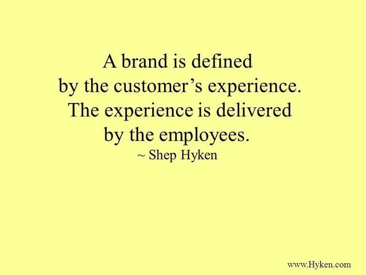 Brand's tweet photo. A brand is defined by a customers experience. #branding #CX https://t.co/ENzbjqyRVG