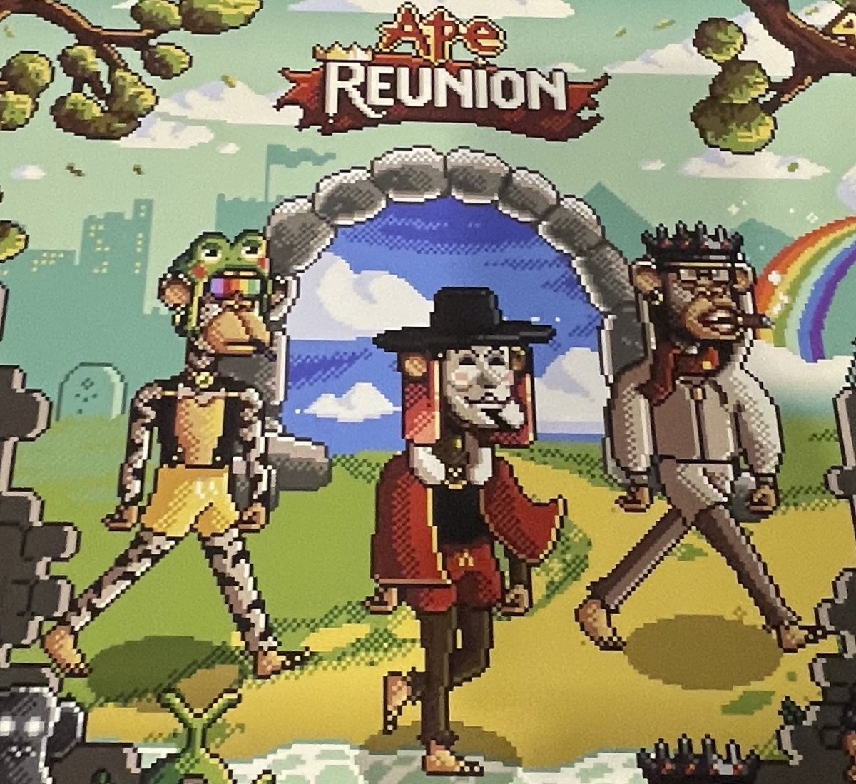 Todays the day! 8-20-22. 4 months ago we dropped a #freemint now we here!

#ApeReunion LA #Reunion 😬

<a href="/TheApeMother/">Dibz ♤ EDGE Poker app</a> 🎭
<a href="/RugDoctorApe/">rug</a> 🦧
<a href="/ape_son/">apechild.eth</a> 🐸

See you there!

Merch sneak peak!? 👀
#Hollywood