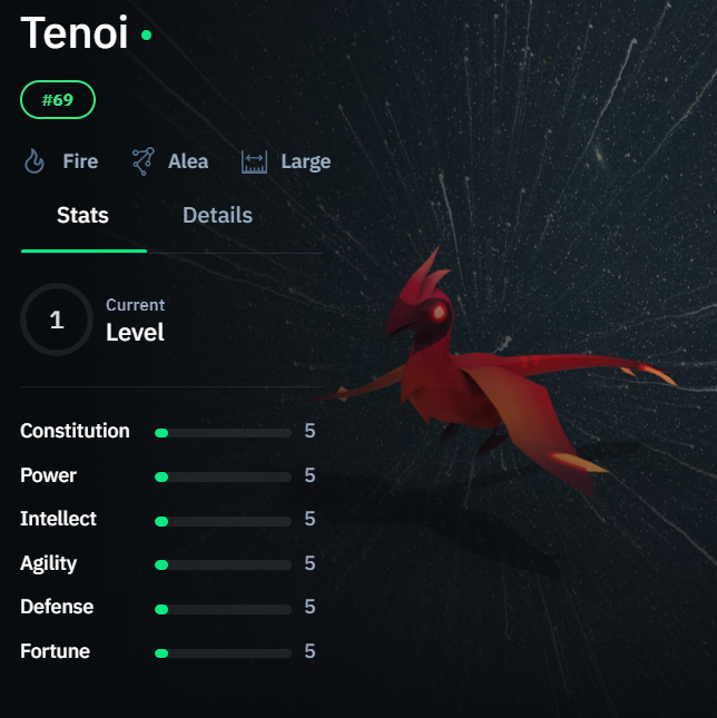 Thiiing3's tweet photo. Today, my scholars captured 70 serialized Venari in @LegendsOfVenari . Congratulations to the scholars and the @N1Guild , you are awesome! 
You've managed to capture 20% of the serialized Fire Tenoi, that's impressive! Here is one of them. https://t.co/uqU41lcu6i