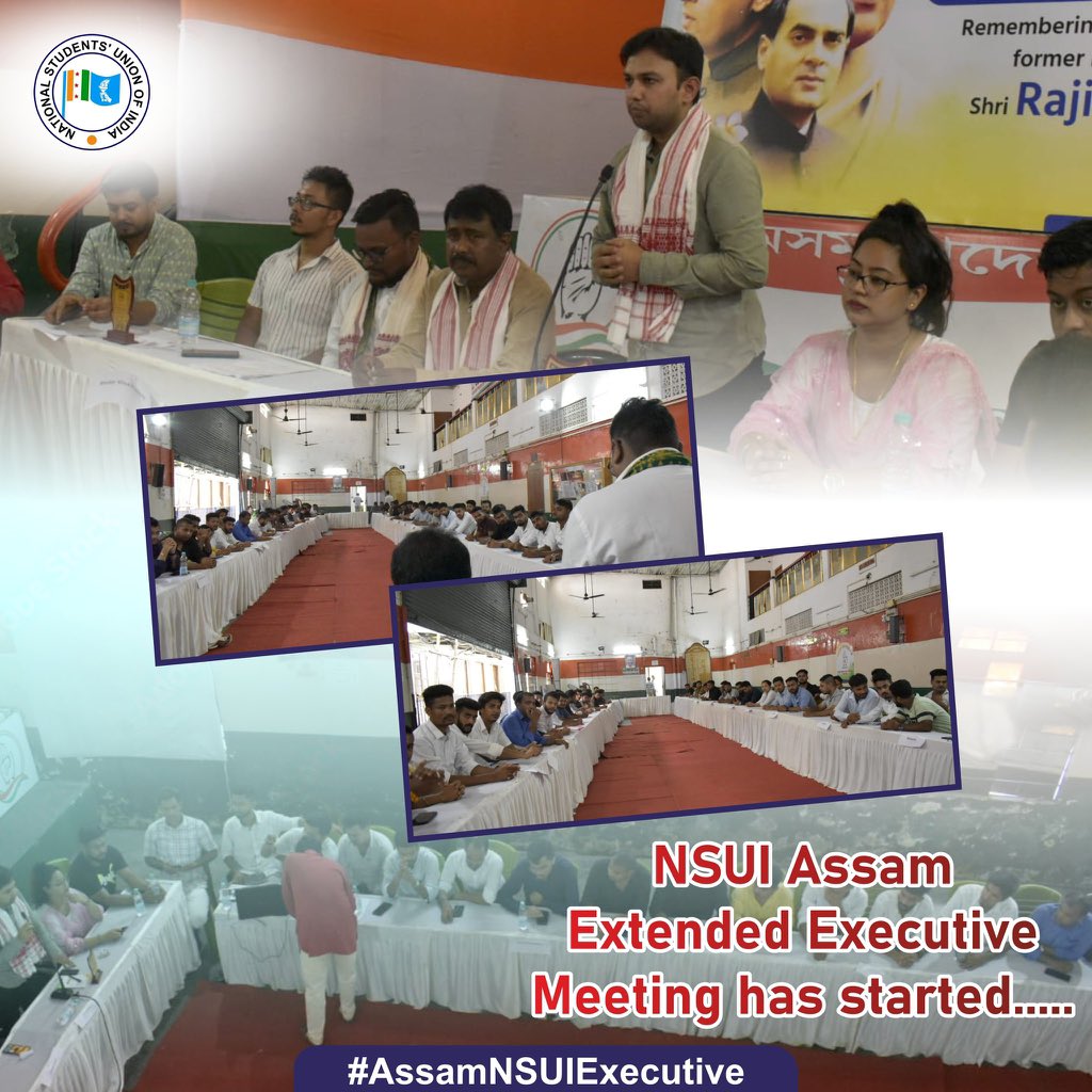 NSUIKarimganj's tweet photo. .@NSUIAssam State Executive (Extended) Meeting has started.....

#AssamNSUIExecutive
#BharatKeRajiv https://t.co/PbUqasy5CR