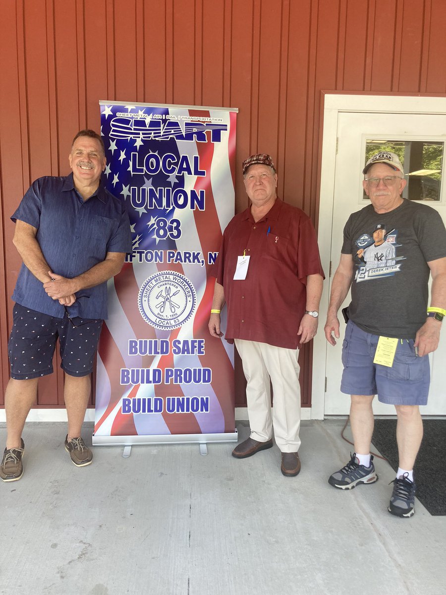 Passed by a park near my home and saw a sign that there was a union gathering. I could not pass without saying hello. Great union brothers and sisters. #sheetmetalworkers