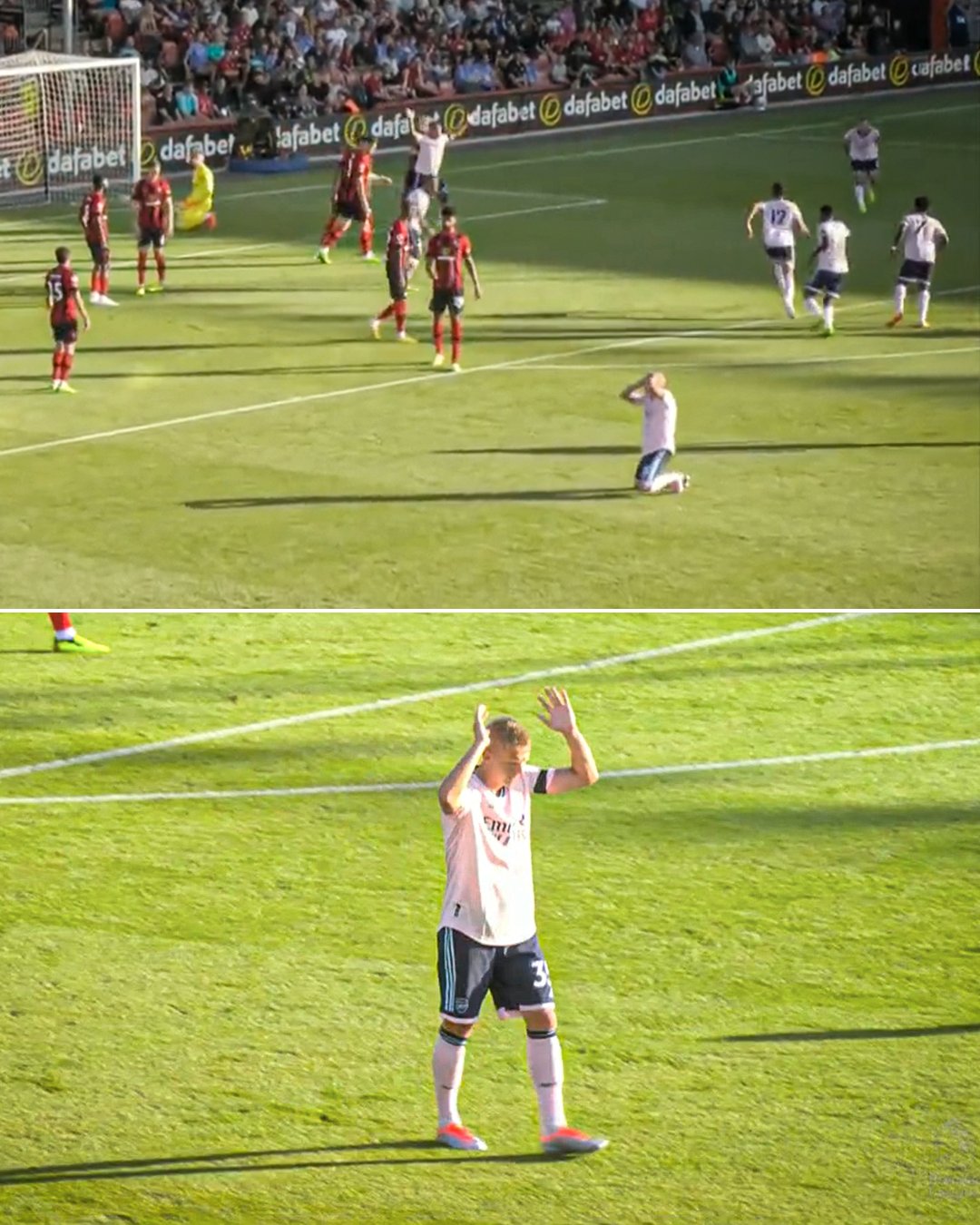 ESPN FC on Twitter "Zinchenko's reaction to Saliba's goal 😭 https//t