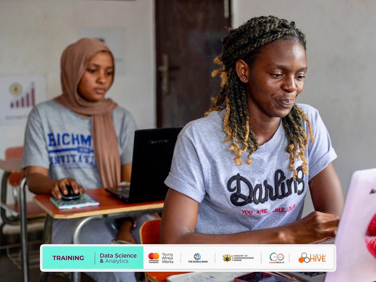 KumasiHive's tweet photo. To provide the opportunity for our trainees to learn, practice, and be able to demonstrate what they have learned over the past 6 weeks of the Data Science and Analytics training, they were given some personal projects to work on.

#Python  #DataScience #youngafricaworks #Ghana https://t.co/e8fSA7hBIR
