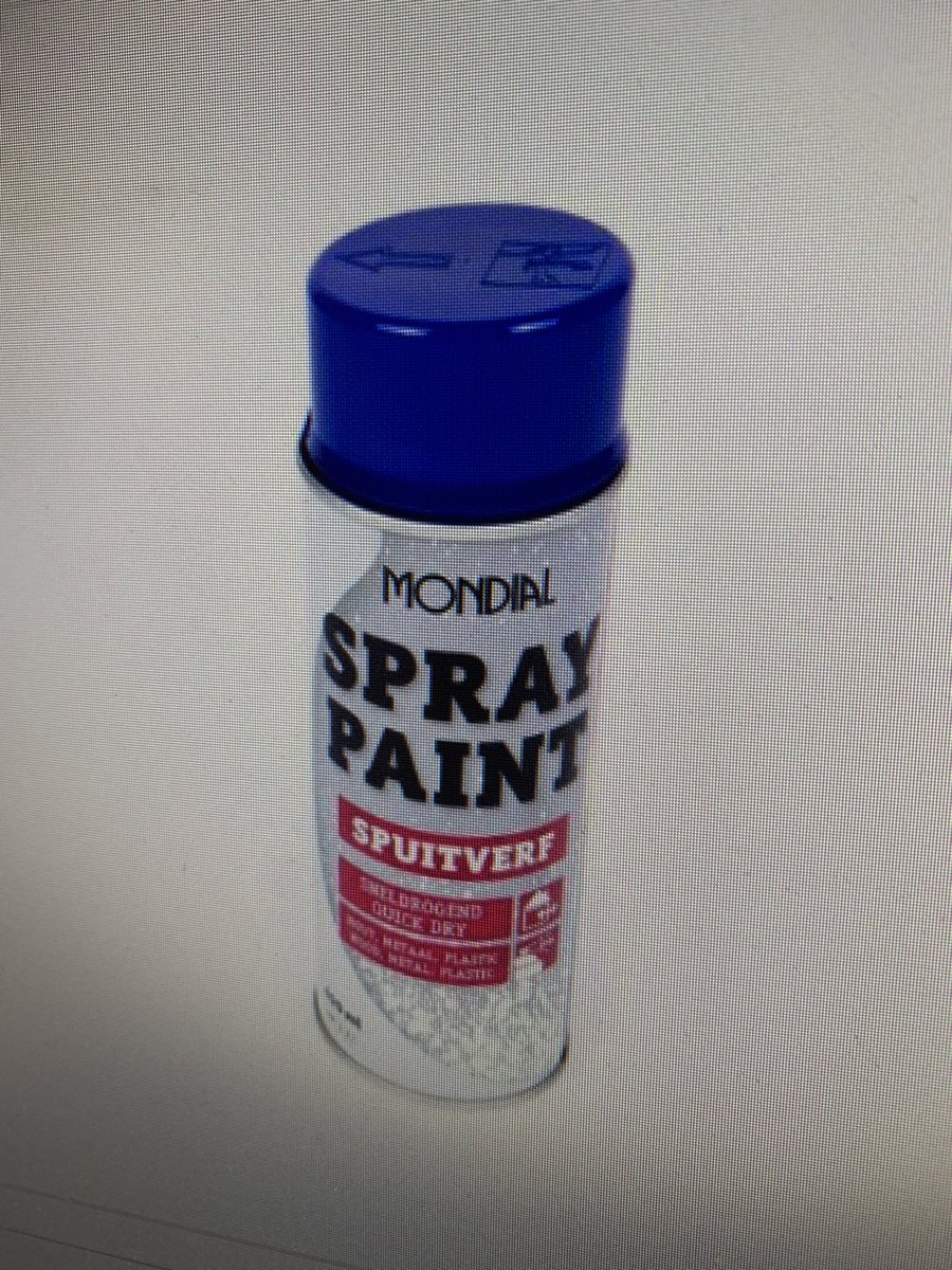 Als Mondial Mover hebben wij natuurlijk onze eigen Mondial spuitbus in RAL 5002 kleur