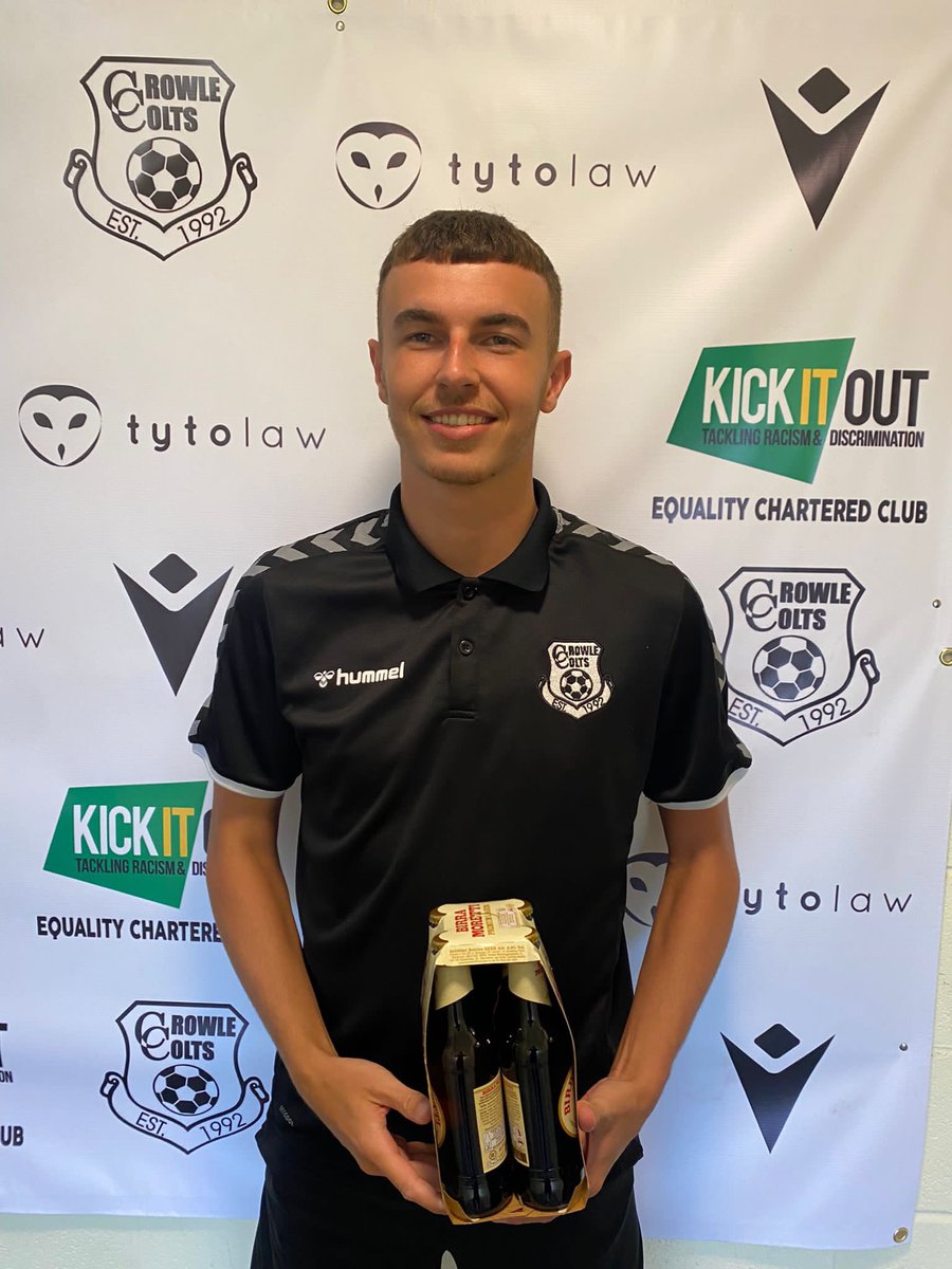 CrowleColtsFC's tweet photo. Today’s manager’s Man of the Match is Ben Johnson, who is sponsored by Darren and Hayley Birkitt. https://t.co/koEzIHv5LY