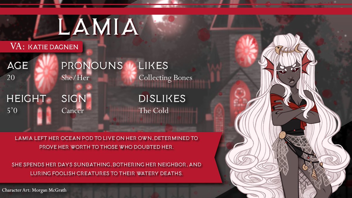 SpookyDatingSim's tweet photo. Last but certainly not least is the lovely: Lamia!

#visualnovel #datingsim #monstergirl #siren https://t.co/cldoltqvo9
