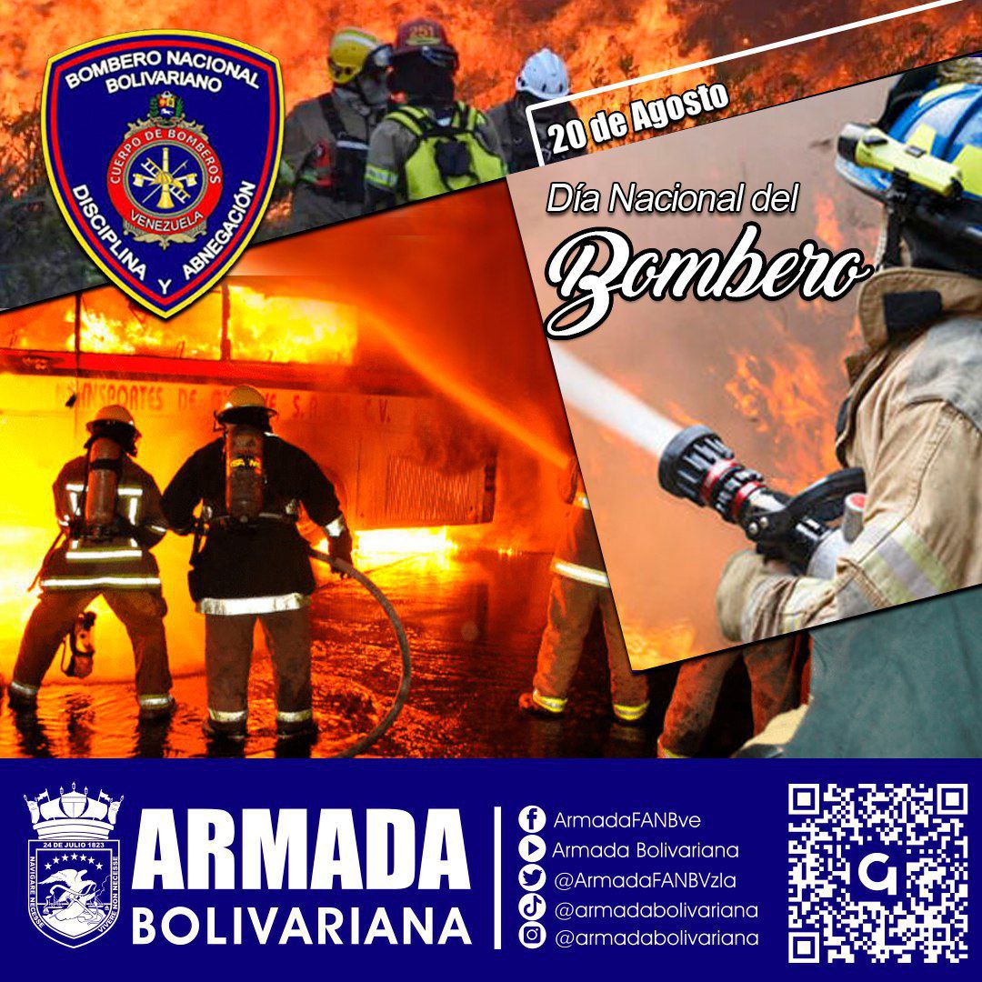 #Hoy La Patria honra a los Hombres y Mujeres que arriesgan sus vidas para salvaguardar la del Pueblo Venezolano, cumpliendo con tan extraordinaria profesión con total entrega y compromiso.

¡Feliz día Nacional del Bombero!

Bz‼️

<a href="/NicolasMaduro/">Nicolás Maduro</a>