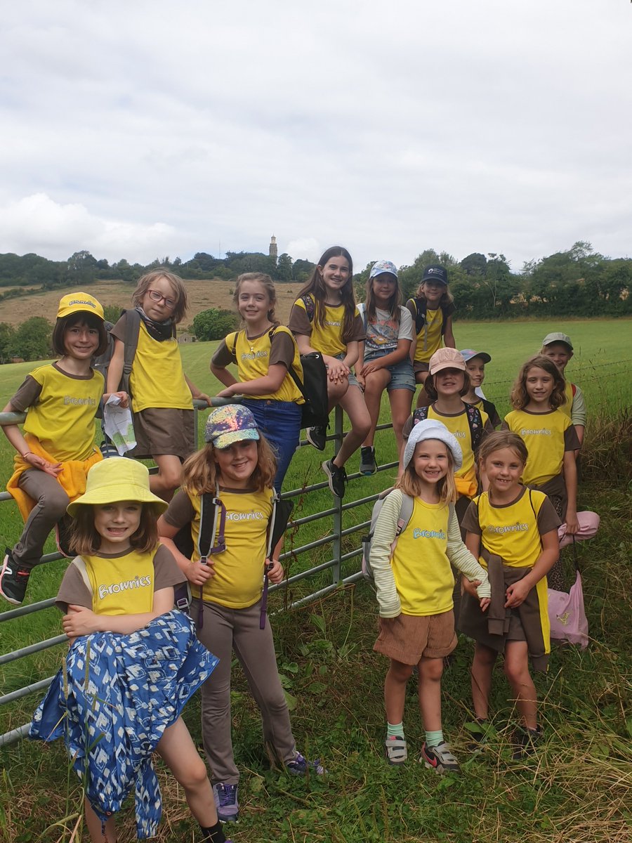 Can you spot <a href="/BeckfordsTower/">Beckford's Tower</a> in the distance? Nice long walk, 🐄 🥾 🌞 picnic lunch en route followed by two enrolments #BrowniePromise