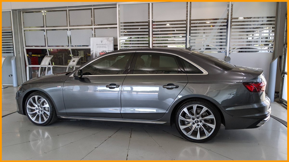 ecar1's tweet photo. Can you believe this Pre-Owned 2020 Audi A4 Premium Plus has less than 10,000 miles on it?! 😱 🤯 Come check it out before it's gone: https://t.co/J9HboqHDT4 https://t.co/diqs6qKsHW