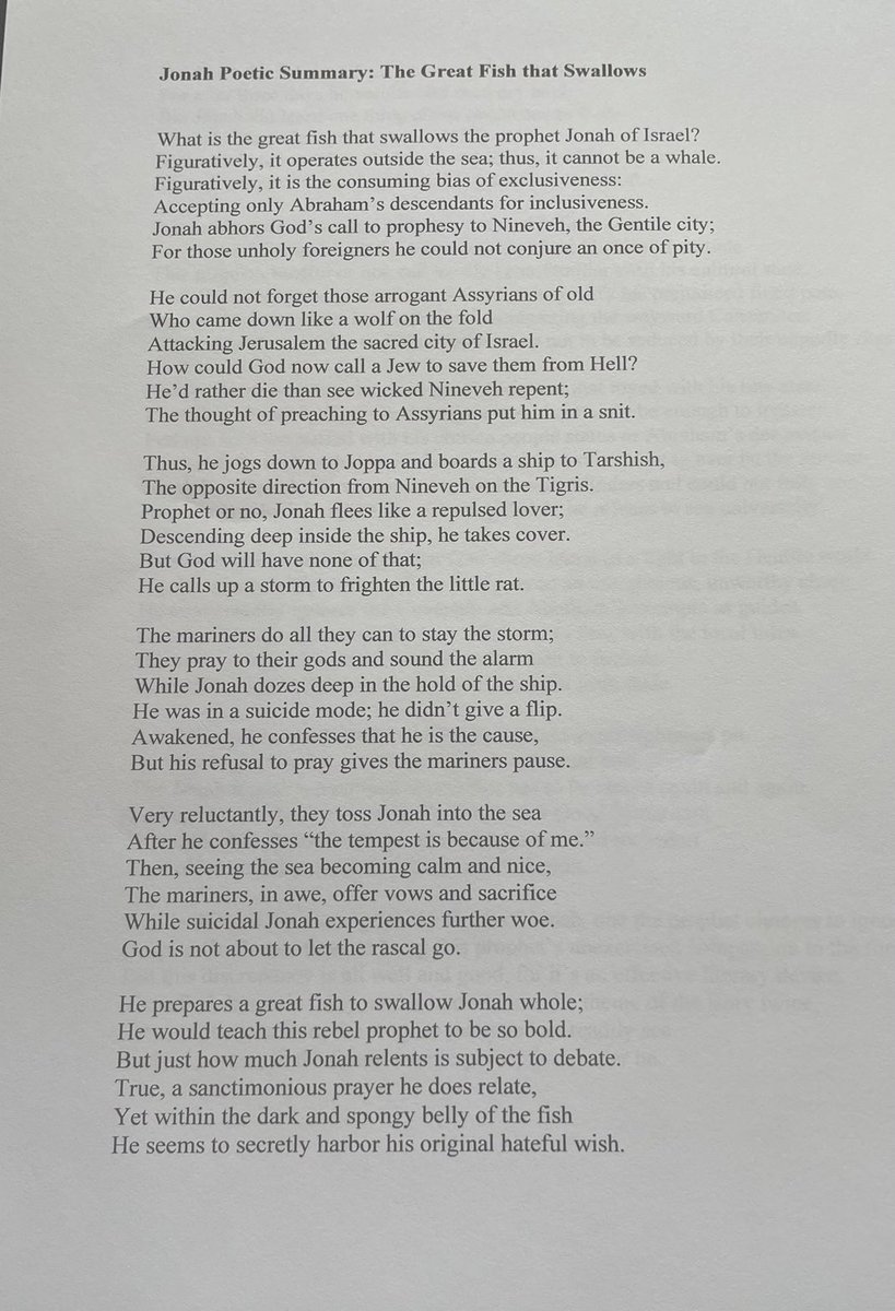 dbob48's tweet photo. THE BOOK OF JONAH: SUMMARIZED, ANALYZED, AND POETIZED https://t.co/qmOq2ugf4l
