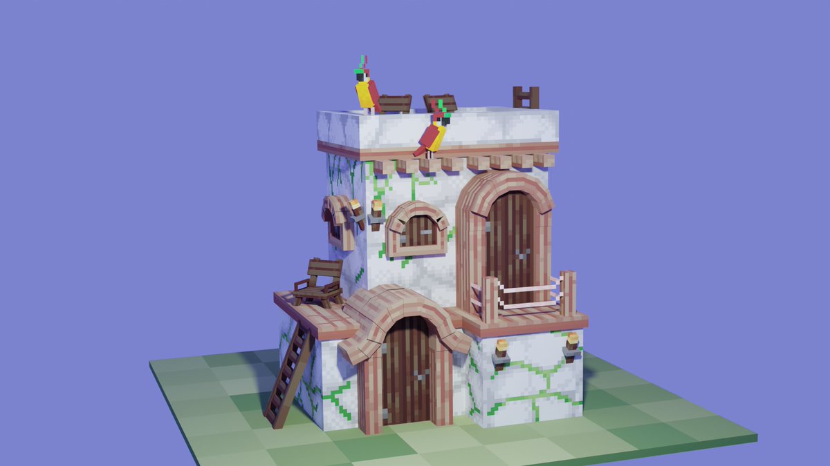 Little house🏠#Blockbench #Minecraft
Model made by me