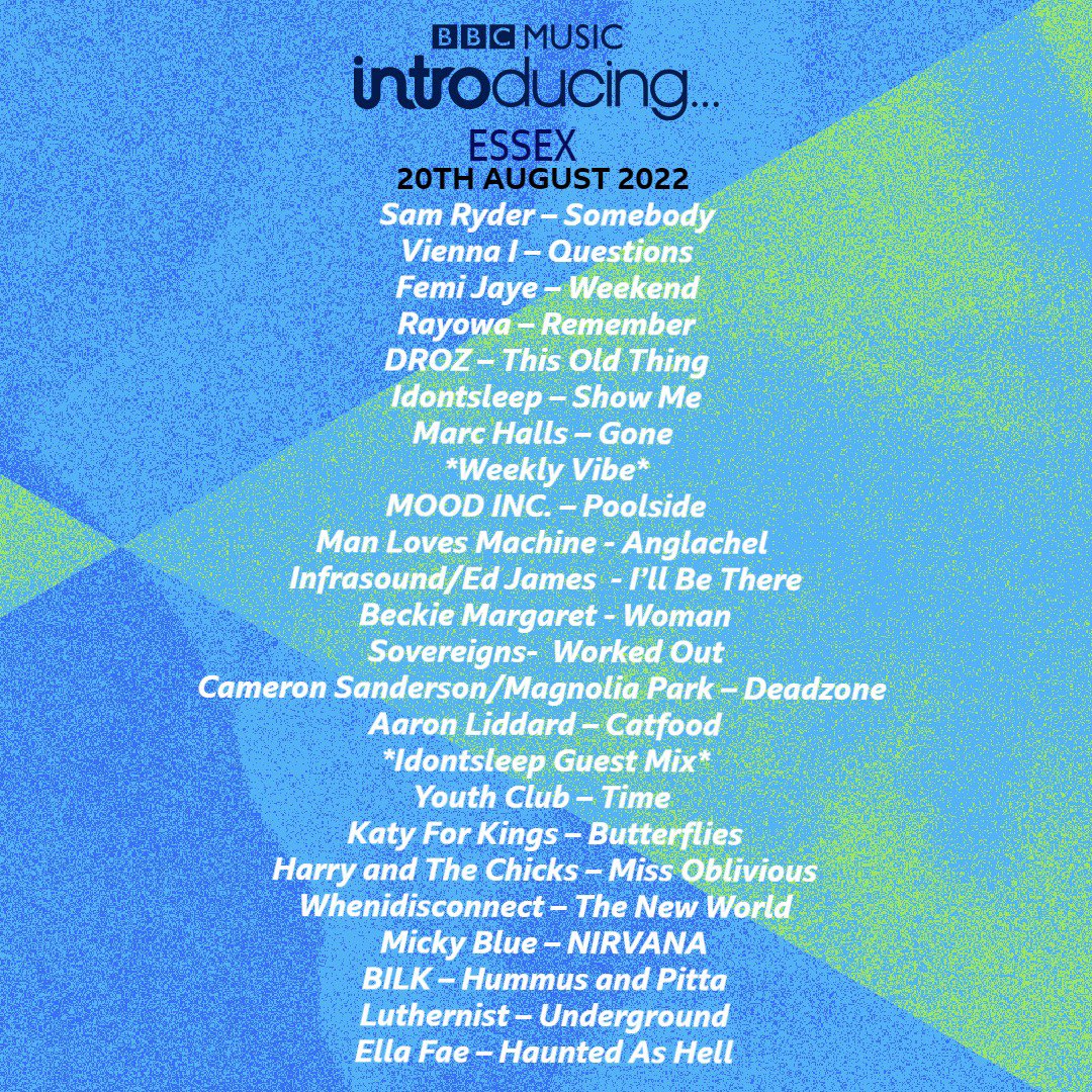 MOOD INC. (@wemoodinc_) on Twitter photo Yoooo 'Poolside' has been made <a href="/bbcintroducing/">BBC Music Introducing</a> Essex's 'Weekly Vibe'! You can catch a sneaky premiere of the track on tonight's show from 8pm on <a href="/bbcsounds/">BBC Sounds</a>.
Love to <a href="/this_ispeachy/">Jake Peach</a> and <a href="/nariece/">nariece acworth</a> for the support
Link to the show and pre-save for the track at the link in our bio. Yoooo 'Poolside' has been made <a href="/bbcintroducing/">BBC Music Introducing</a> Essex's 'Weekly Vibe'! You can catch a sneaky premiere of the track on tonight's show from 8pm on <a href="/bbcsounds/">BBC Sounds</a>.
Love to <a href="/this_ispeachy/">Jake Peach</a> and <a href="/nariece/">nariece acworth</a> for the support
Link to the show and pre-save for the track at the link in our bio.