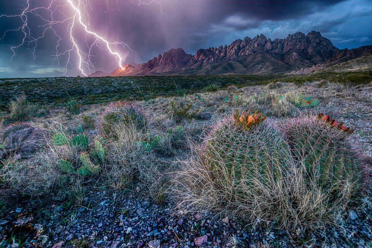 You are currently viewing We’re awestruck by this lightning storm over the Organ Mountains-Desert Peaks Na