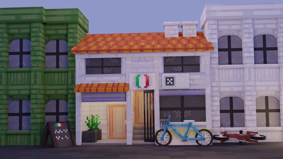 Baguette neighborhood #Blockbench #Minecraft